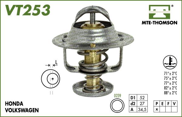 MTE-Thomson VT253.82 - Termostats, Dzesēšanas šķidrums ps1.lv