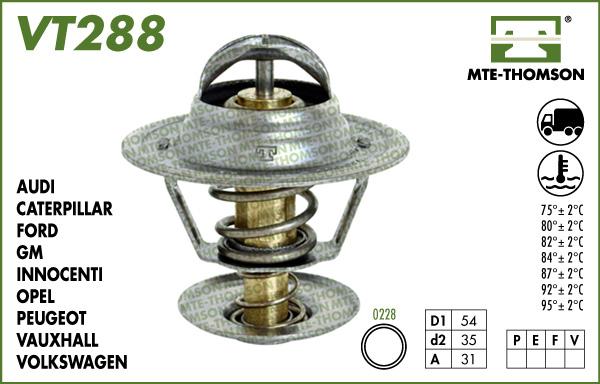 MTE-Thomson VT288.87 - Termostats, Dzesēšanas šķidrums ps1.lv