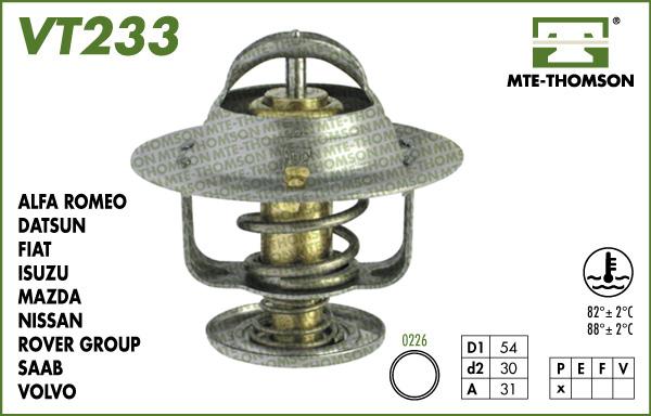 MTE-Thomson VT233.82 - Termostats, Dzesēšanas šķidrums ps1.lv