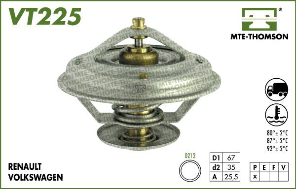 MTE-Thomson VT225.80 - Termostats, Dzesēšanas šķidrums ps1.lv