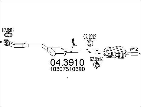 MTS 04.3910 - Katalizators ps1.lv