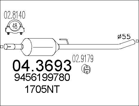 MTS 04.3693 - Katalizators ps1.lv