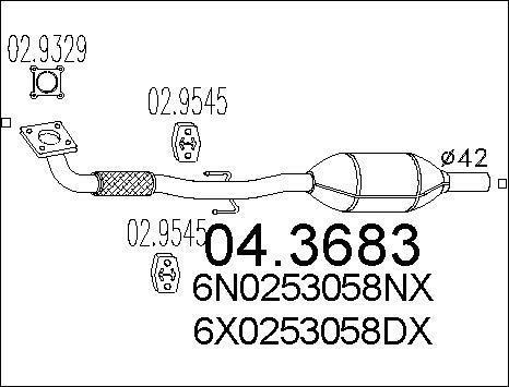 MTS 04.3683 - Katalizators ps1.lv