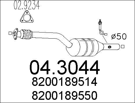 MTS 04.3044 - Katalizators ps1.lv