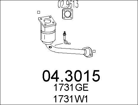 MTS 04.3015 - Katalizators ps1.lv