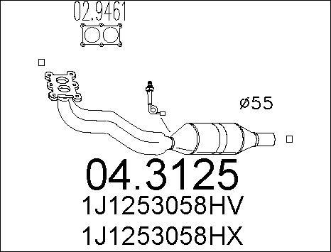 MTS 04.3125 - Katalizators ps1.lv