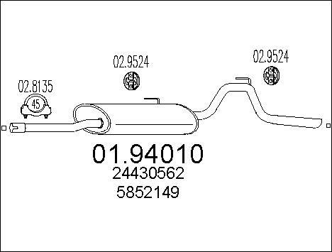 MTS 01.94010 - Izplūdes gāzu trokšņa slāpētājs (pēdējais) ps1.lv