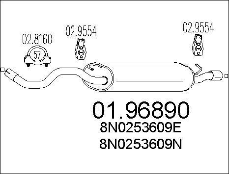 MTS 01.96890 - Izplūdes gāzu trokšņa slāpētājs (pēdējais) ps1.lv