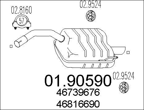 MTS 01.90590 - Izplūdes gāzu trokšņa slāpētājs (pēdējais) ps1.lv