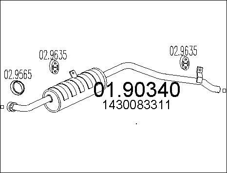 MTS 01.90340 - Izplūdes gāzu trokšņa slāpētājs (pēdējais) ps1.lv