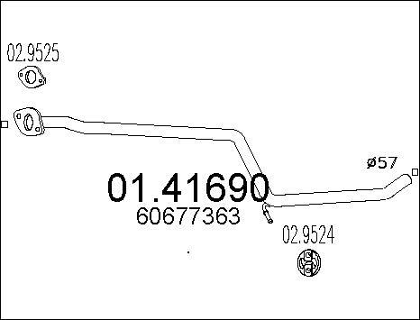 MTS 01.41690 - Izplūdes caurule ps1.lv