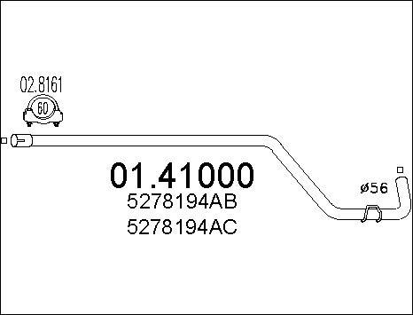 MTS 01.41000 - Izplūdes caurule ps1.lv