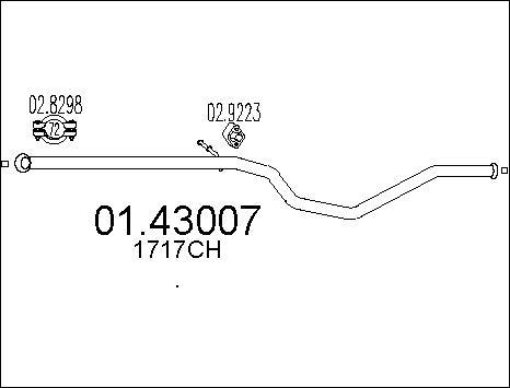 MTS 01.43007 - Izplūdes caurule ps1.lv