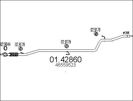 MTS 01.42860 - Izplūdes caurule ps1.lv