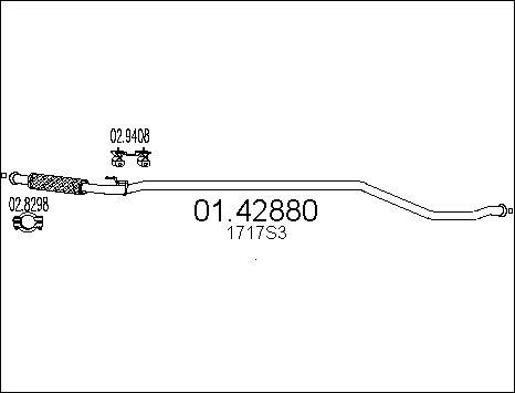 MTS 01.42880 - Izplūdes caurule ps1.lv