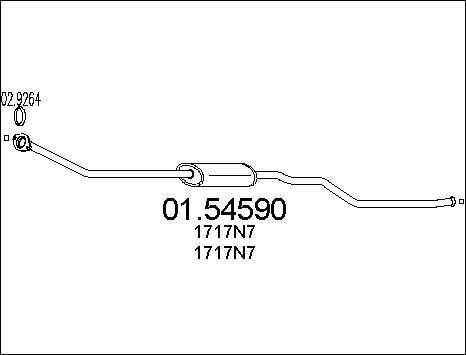 MTS 01.54590 - Vidējais izpl. gāzu trokšņa slāpētājs ps1.lv