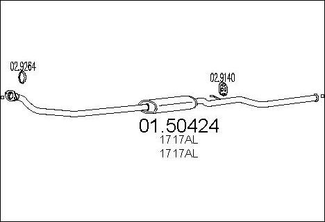 MTS 01.50424 - Vidējais izpl. gāzu trokšņa slāpētājs ps1.lv