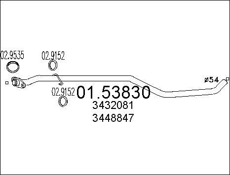 MTS 01.53830 - Izplūdes caurule ps1.lv