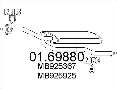 MTS 01.69880 - Izplūdes gāzu trokšņa slāpētājs (pēdējais) ps1.lv