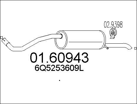 MTS 01.60943 - Izplūdes gāzu trokšņa slāpētājs (pēdējais) ps1.lv