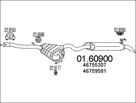 MTS 01.60900 - Izplūdes gāzu trokšņa slāpētājs (pēdējais) ps1.lv