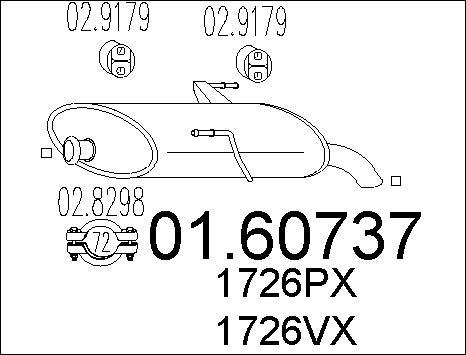 MTS 01.60737 - Izplūdes gāzu trokšņa slāpētājs (pēdējais) ps1.lv