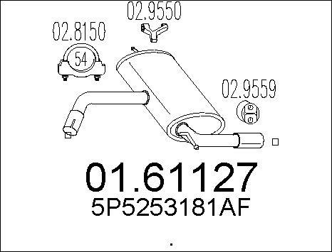 MTS 01.61127 - Izplūdes gāzu trokšņa slāpētājs (pēdējais) ps1.lv