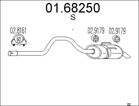 MTS 01.68250 - Izplūdes gāzu trokšņa slāpētājs (pēdējais) ps1.lv