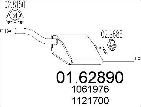 MTS 01.62890 - Izplūdes gāzu trokšņa slāpētājs (pēdējais) ps1.lv