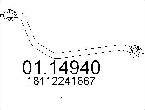 MTS 01.14940 - Izplūdes caurule ps1.lv