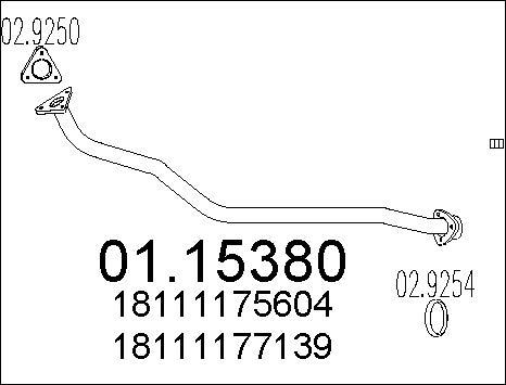 MTS 01.15380 - Izplūdes caurule ps1.lv