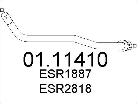 MTS 01.11410 - Izplūdes caurule ps1.lv