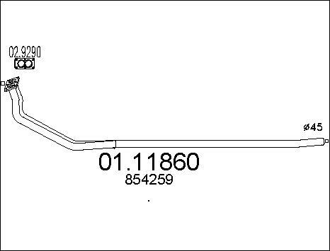 MTS 01.11860 - Izplūdes caurule ps1.lv