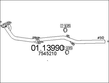 MTS 01.13990 - Izplūdes caurule ps1.lv