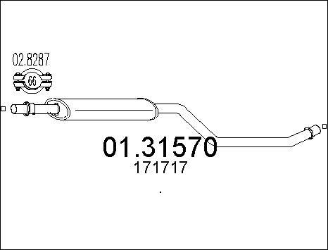 MTS 01.31570 - Izplūdes gāzu priekšslāpētājs ps1.lv