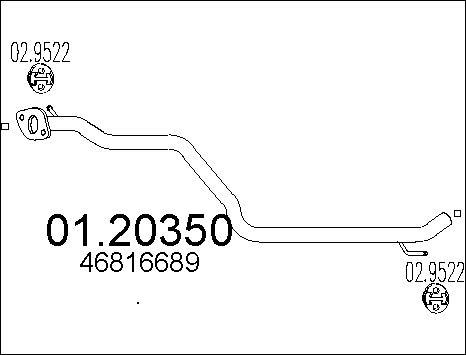 MTS 01.20350 - Izplūdes caurule ps1.lv