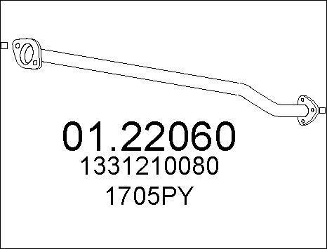 MTS 01.22060 - Izplūdes caurule ps1.lv