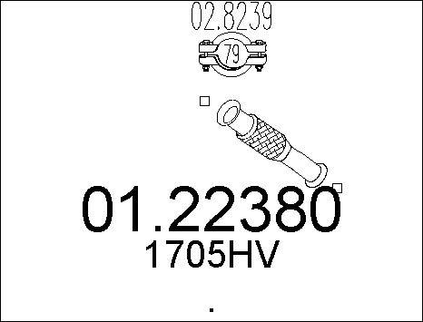 MTS 01.22380 - Izplūdes caurule ps1.lv