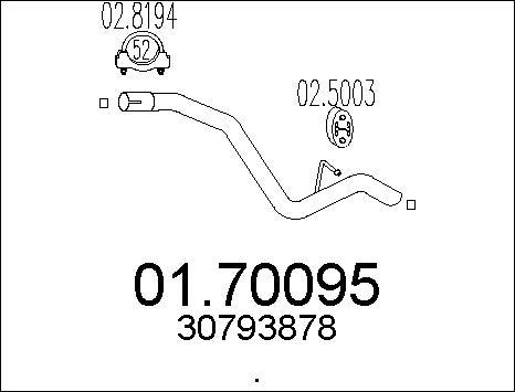 MTS 01.70095 - Izplūdes caurule ps1.lv