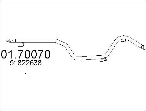 MTS 01.70070 - Izplūdes caurule ps1.lv