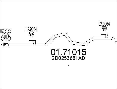 MTS 01.71015 - Izplūdes caurule ps1.lv