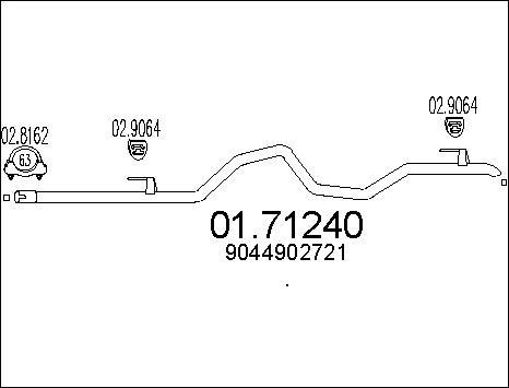 MTS 01.71240 - Izplūdes caurule ps1.lv