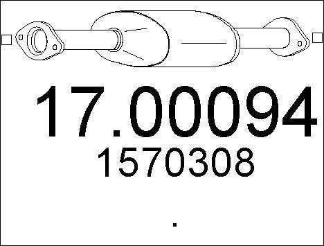 MTS 17.00094 - Nosēdumu / Daļiņu filtrs, Izplūdes gāzu sistēma ps1.lv