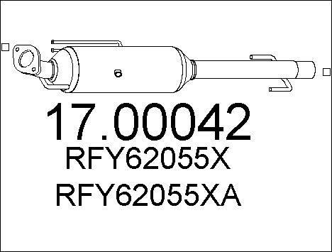 MTS 17.00042 - Nosēdumu / Daļiņu filtrs, Izplūdes gāzu sistēma ps1.lv