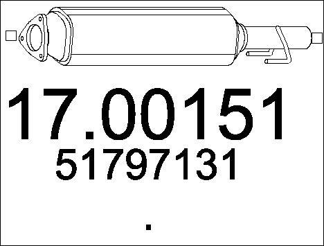 MTS 17.00151 - Nosēdumu / Daļiņu filtrs, Izplūdes gāzu sistēma ps1.lv