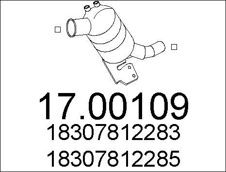 MTS 17.00109 - Nosēdumu / Daļiņu filtrs, Izplūdes gāzu sistēma ps1.lv