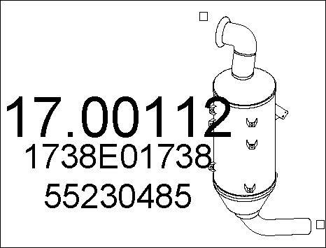 MTS 17.00112 - Nosēdumu / Daļiņu filtrs, Izplūdes gāzu sistēma ps1.lv