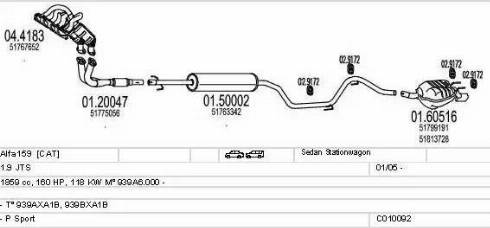 MTS C010092002611 - Izplūdes gāzu sistēma ps1.lv