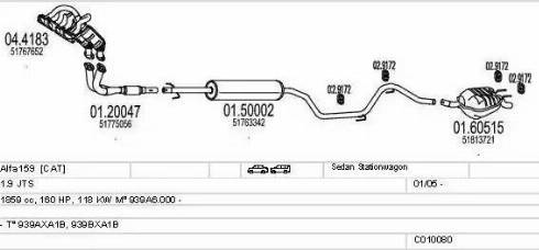 MTS C010080000349 - Izplūdes gāzu sistēma ps1.lv