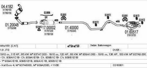 MTS C010081000350 - Izplūdes gāzu sistēma ps1.lv